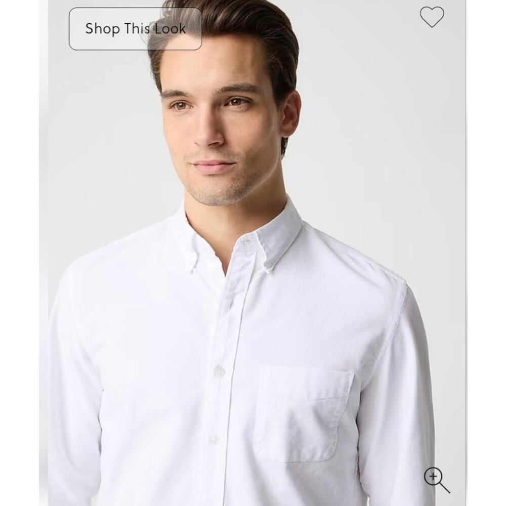 J. Crew Flex Oxford Solid Button Down Shirt Size … - image 2